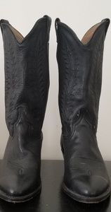 Genuine Leather Cowgirl boots in black